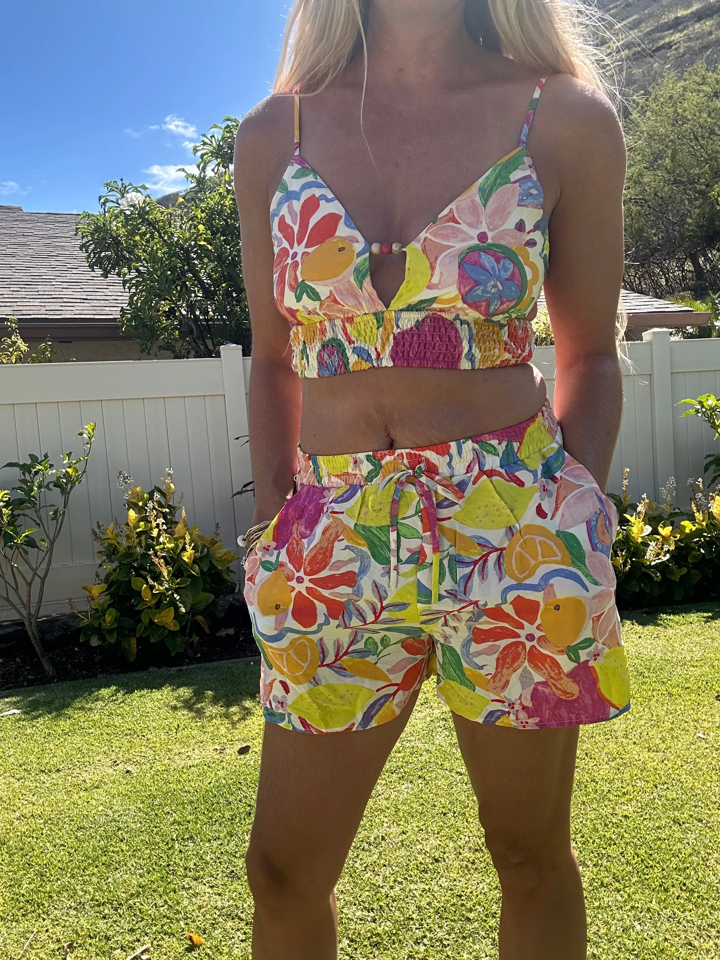 Short imprimé calebasse