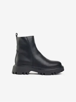 Bottes chelsea pour femme en similicuir vegan Cameo | Noir