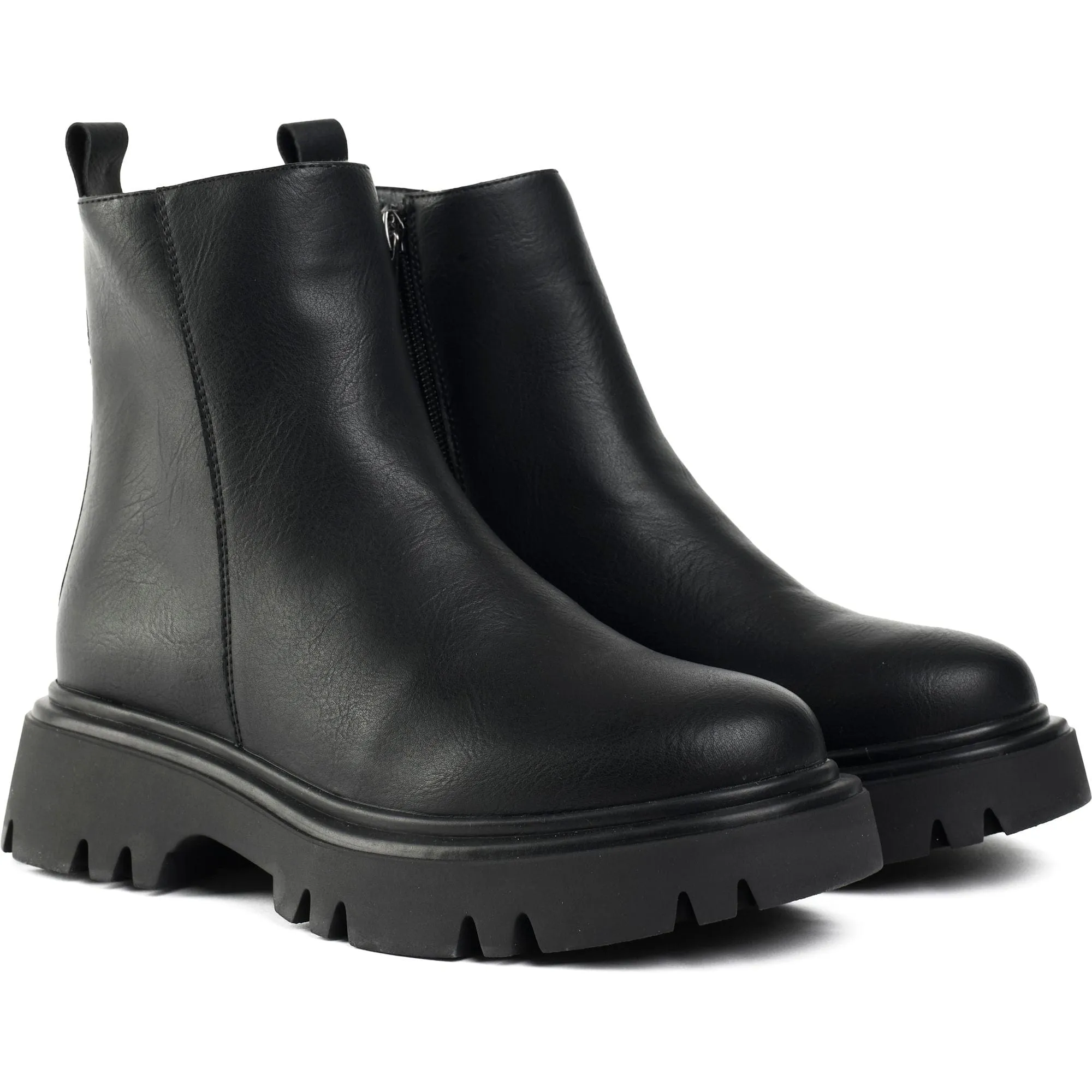 Bottes chelsea pour femme en similicuir vegan Cameo | Noir
