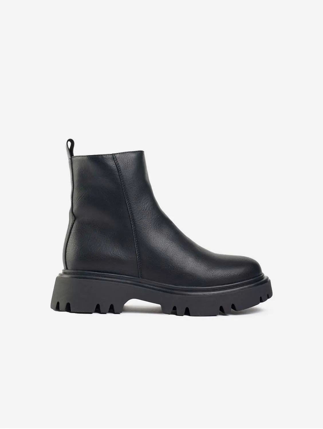 Bottes chelsea pour femme en similicuir vegan Cameo | Noir