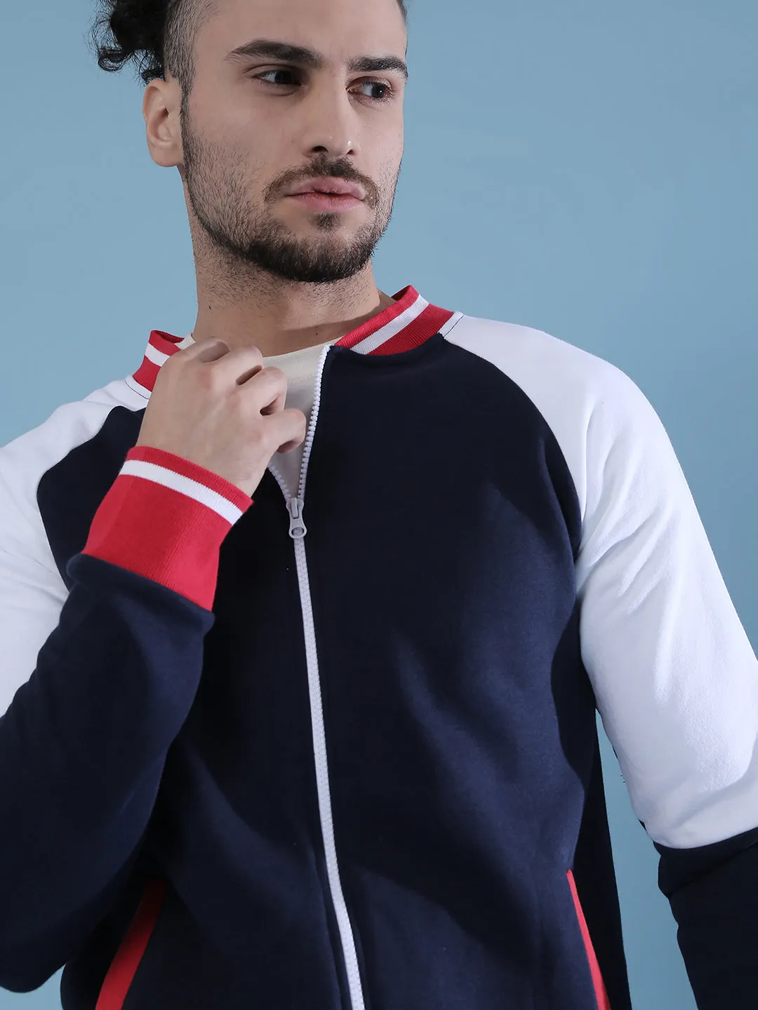 Veste de sport décontractée à manches longues style varsity pour hommes Campus Sutra