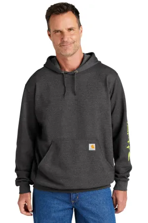 Pull à capuche Carhartt pour hommes avec poche kangourou - Gris anthracite chiné