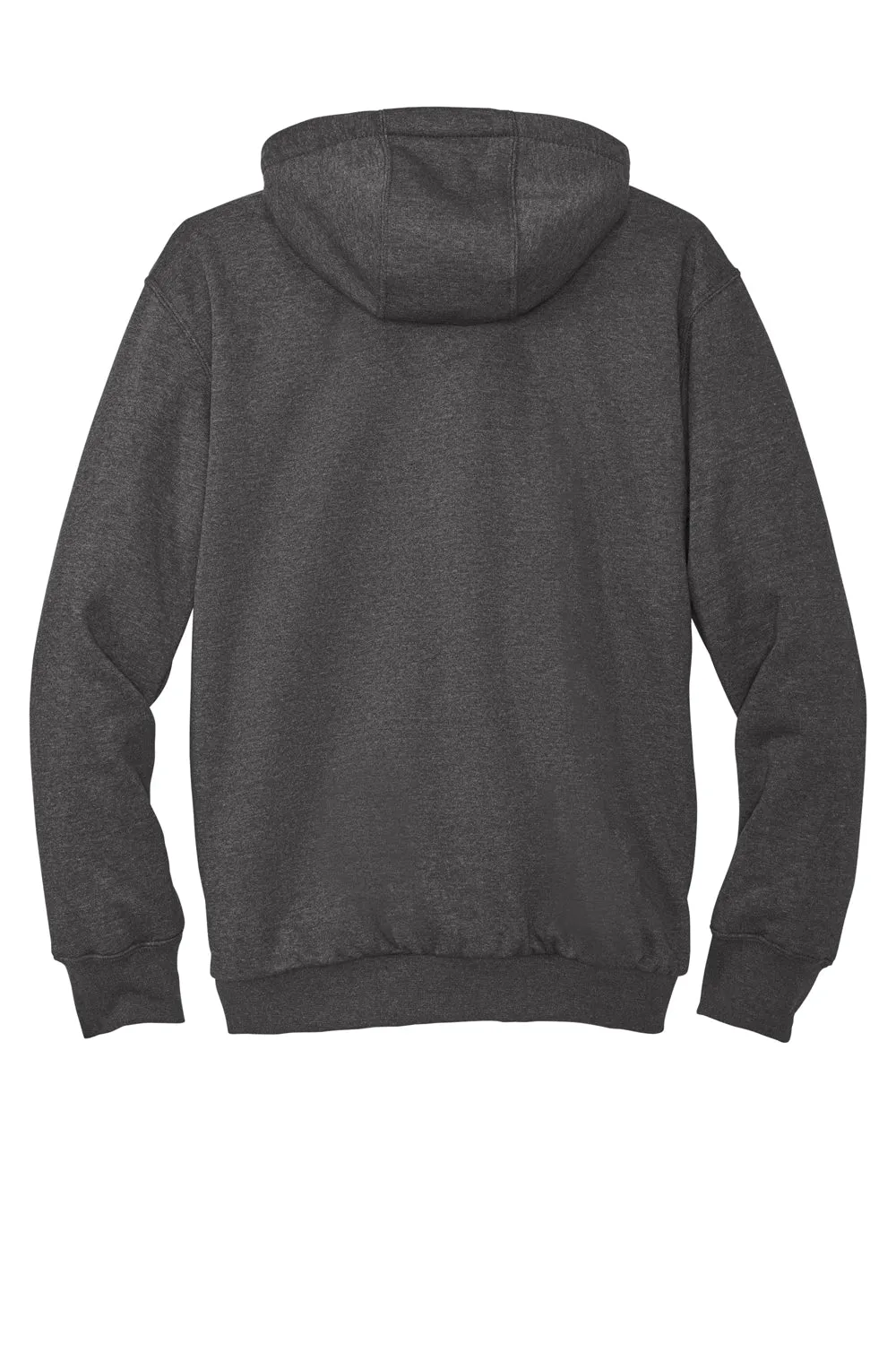Carhartt Sweat à capuche résistant à l'eau avec doublure thermique et fermeture éclair complète - Gris anthracite chiné