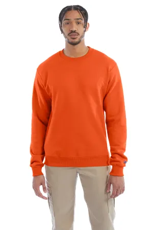 Champion Sweat-shirt à col rond en polaire anti-humidité éco Double Dry pour homme - Orange