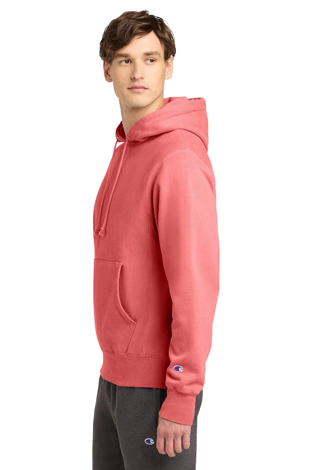 Champion Sweat à capuche homme teint en fil inversé avec poche kangourou - Corail envoûtant