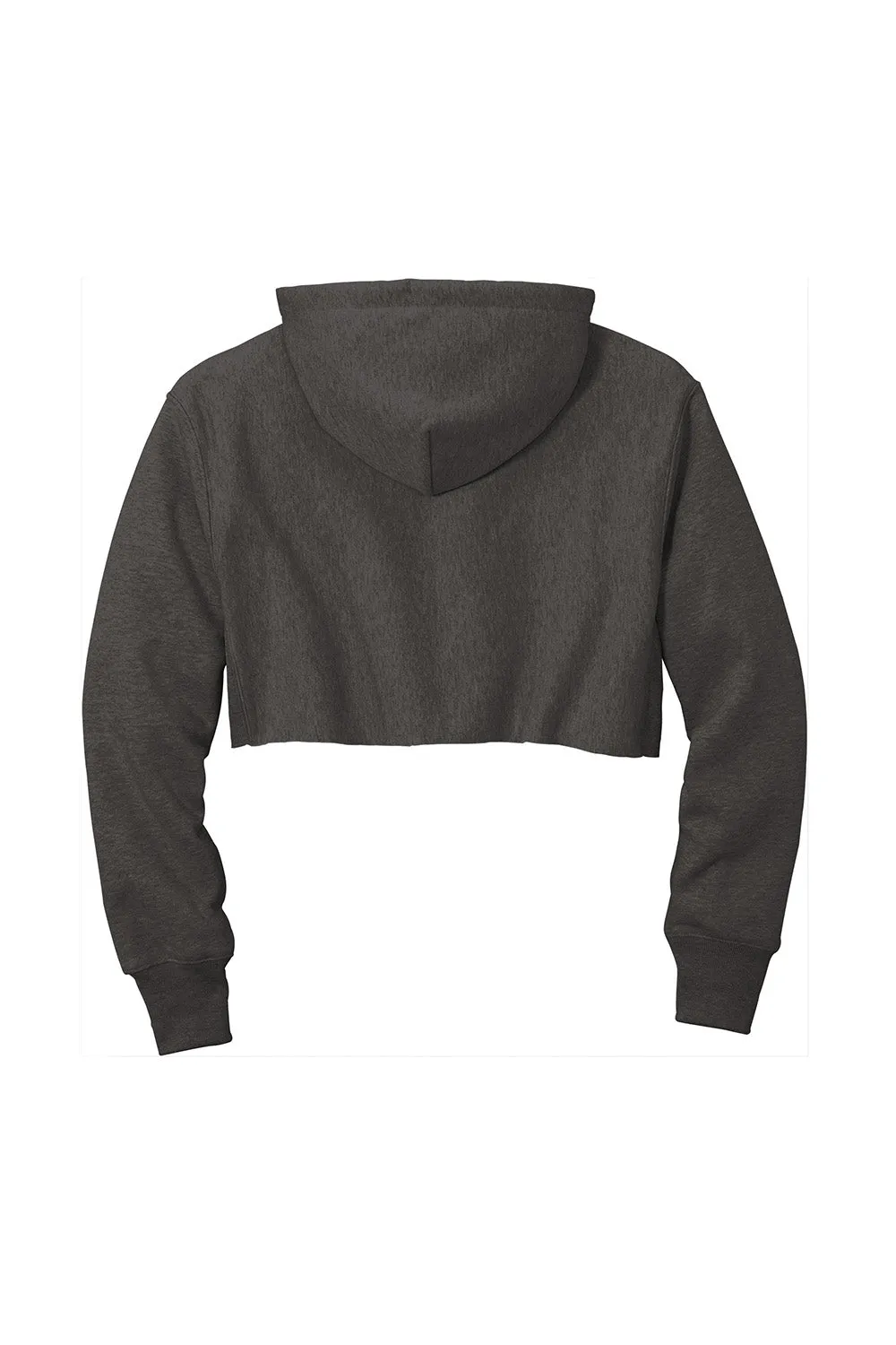 Champion Sweat à capuche femme coupe crop inversée - Gris charbon chiné
