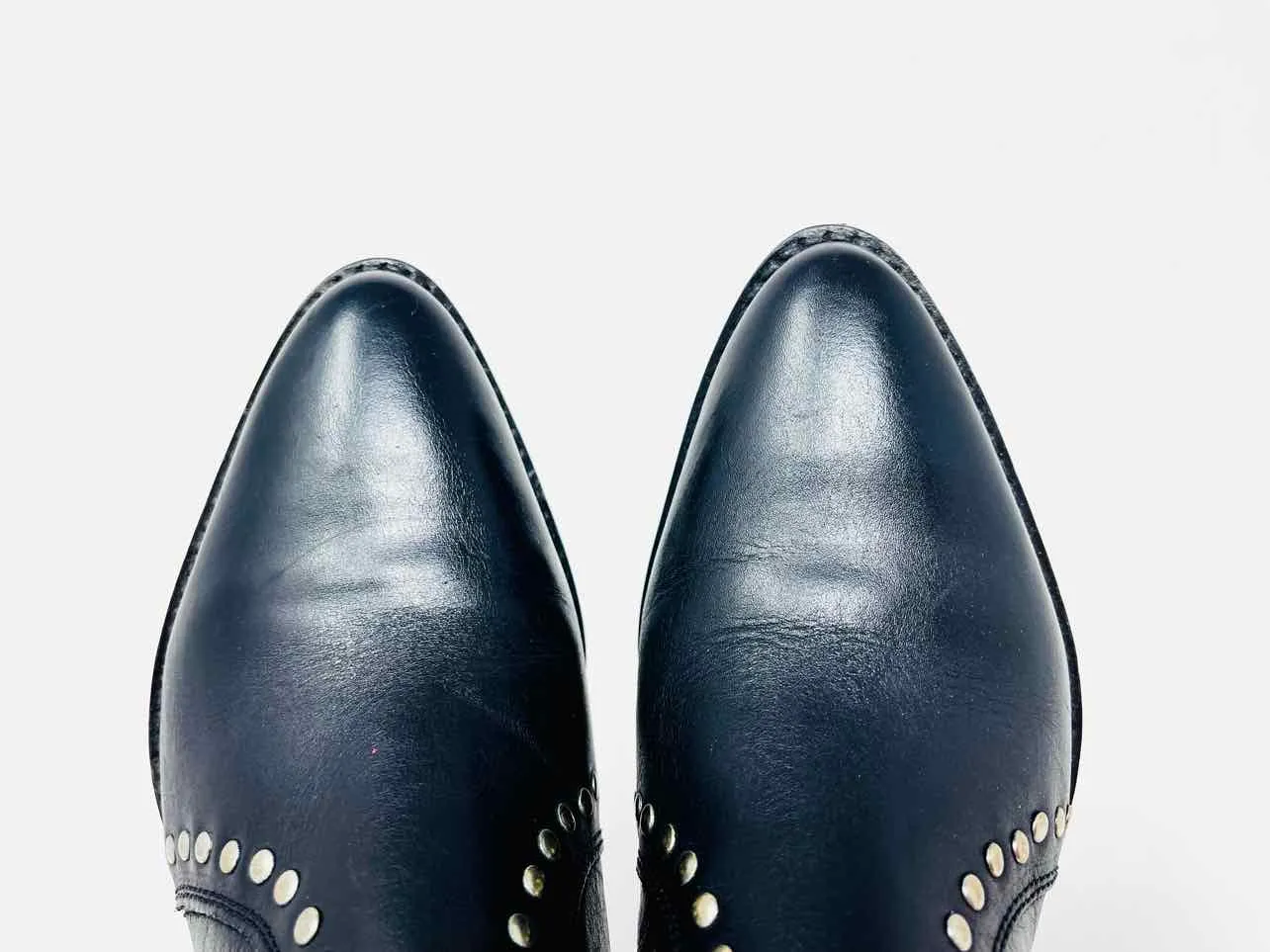 Bottes Chelsea en cuir clouté noir/argent Charles David taille 5