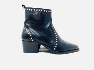 Bottes Chelsea en cuir clouté noir/argent Charles David taille 5
