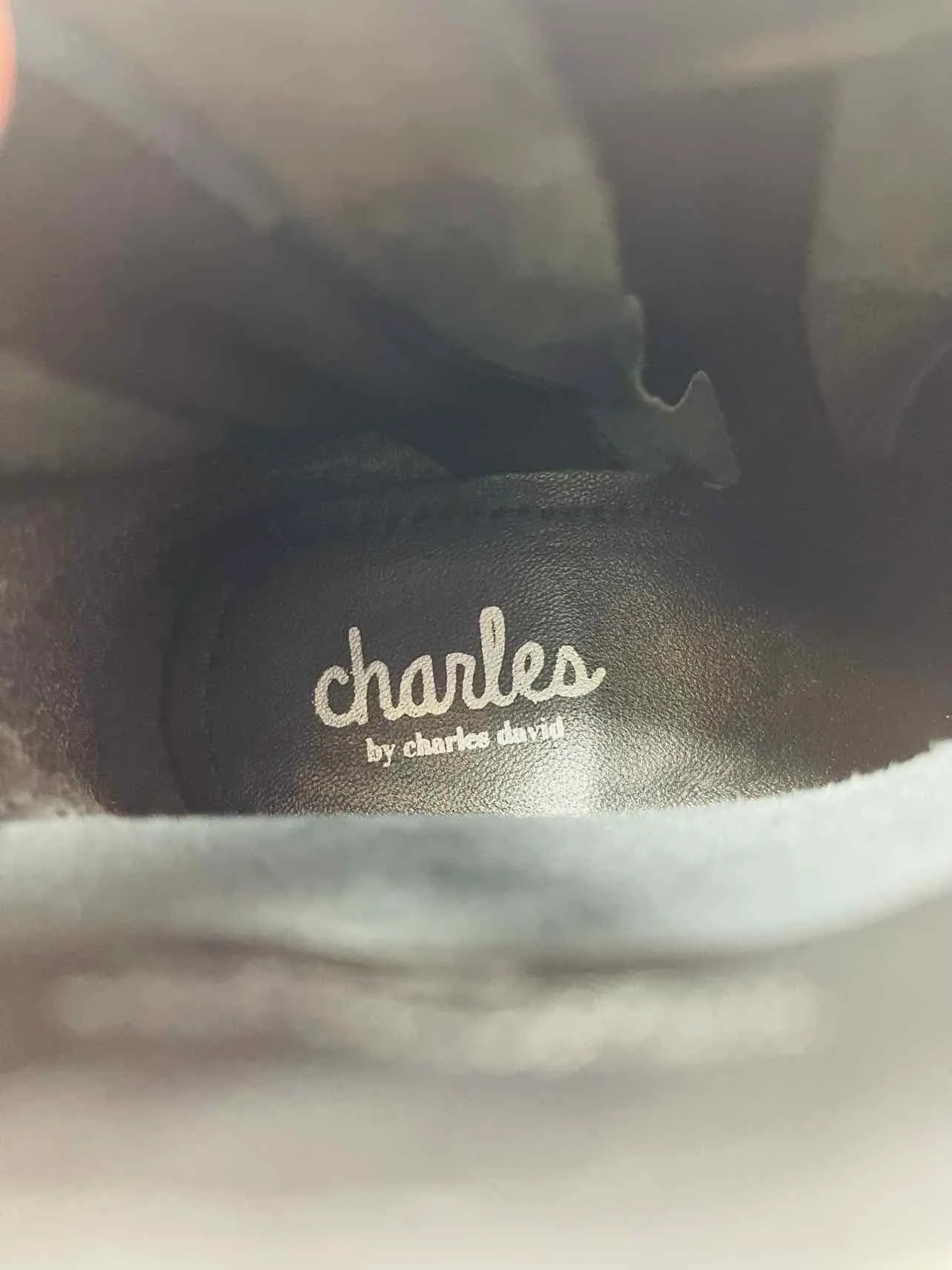 Bottes Chelsea en cuir clouté noir/argent Charles David taille 5