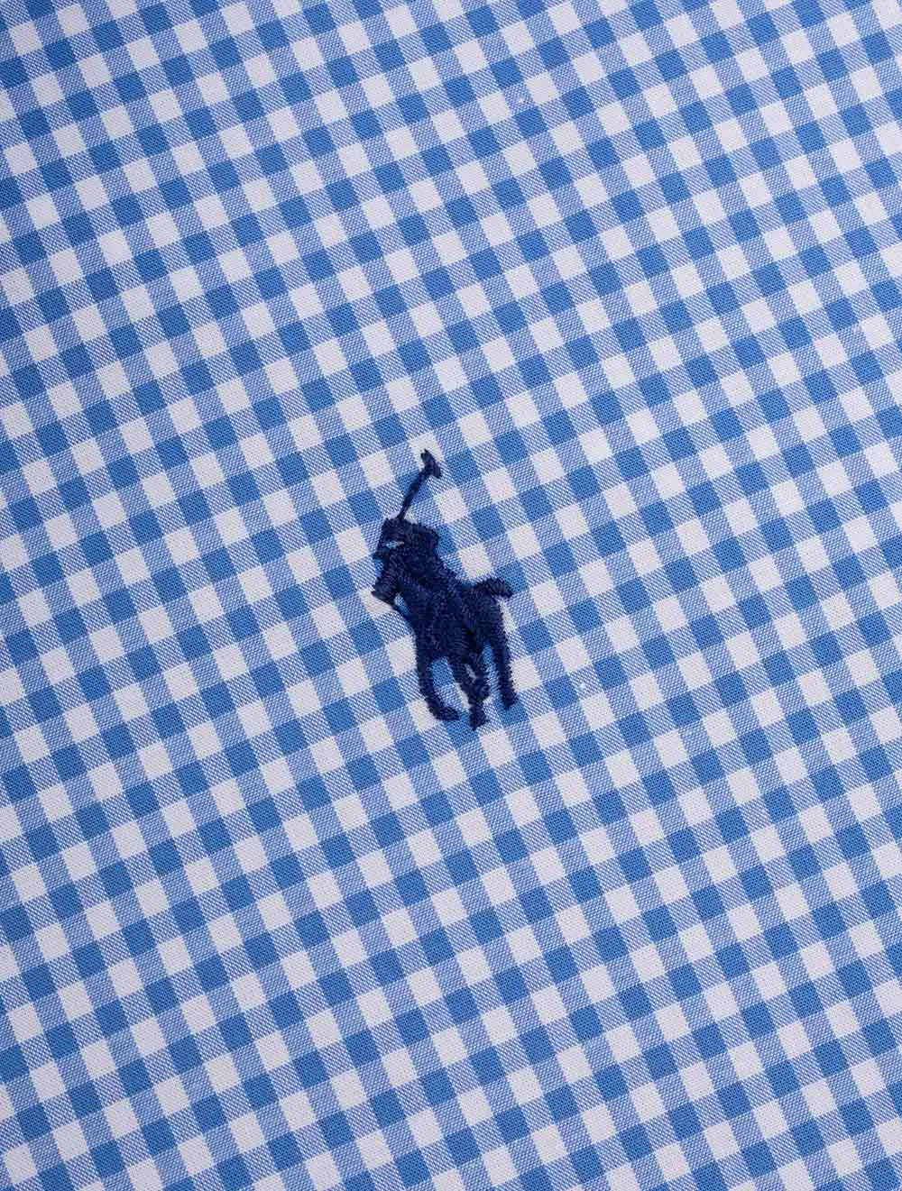 Chemise à carreaux bleue
