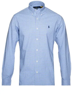 Chemise à carreaux bleue