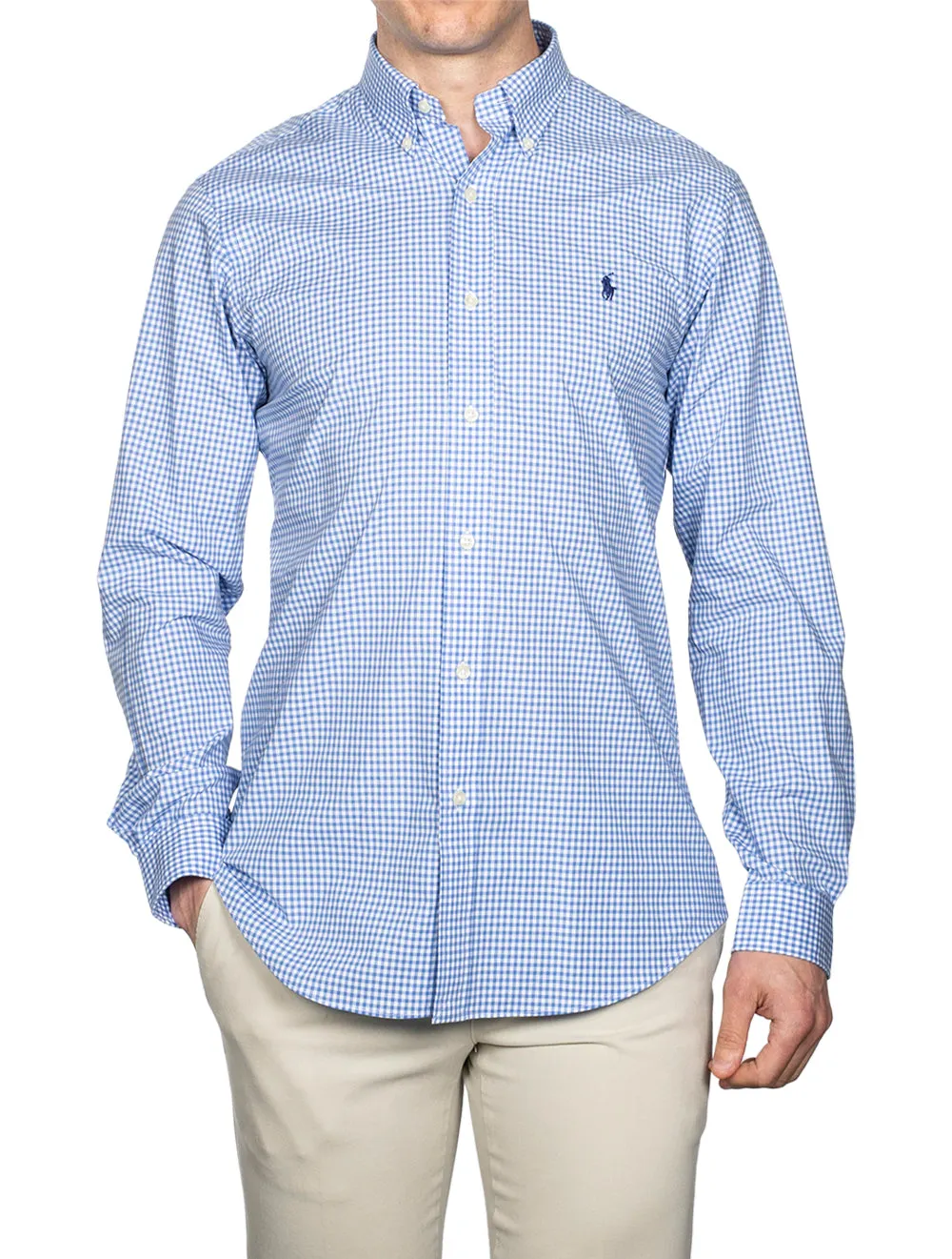 Chemise à carreaux bleue