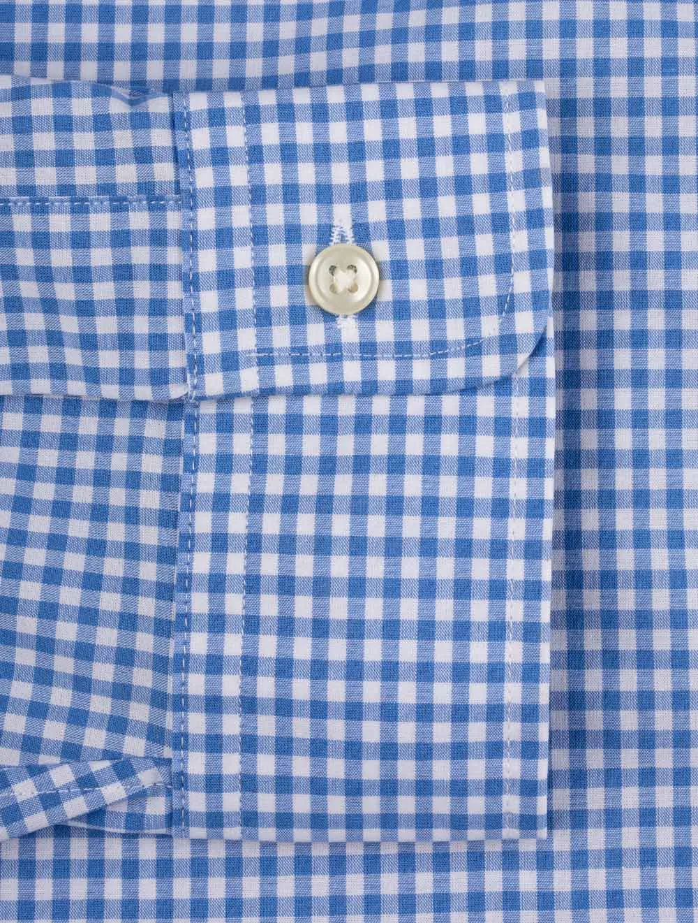 Chemise à carreaux bleue