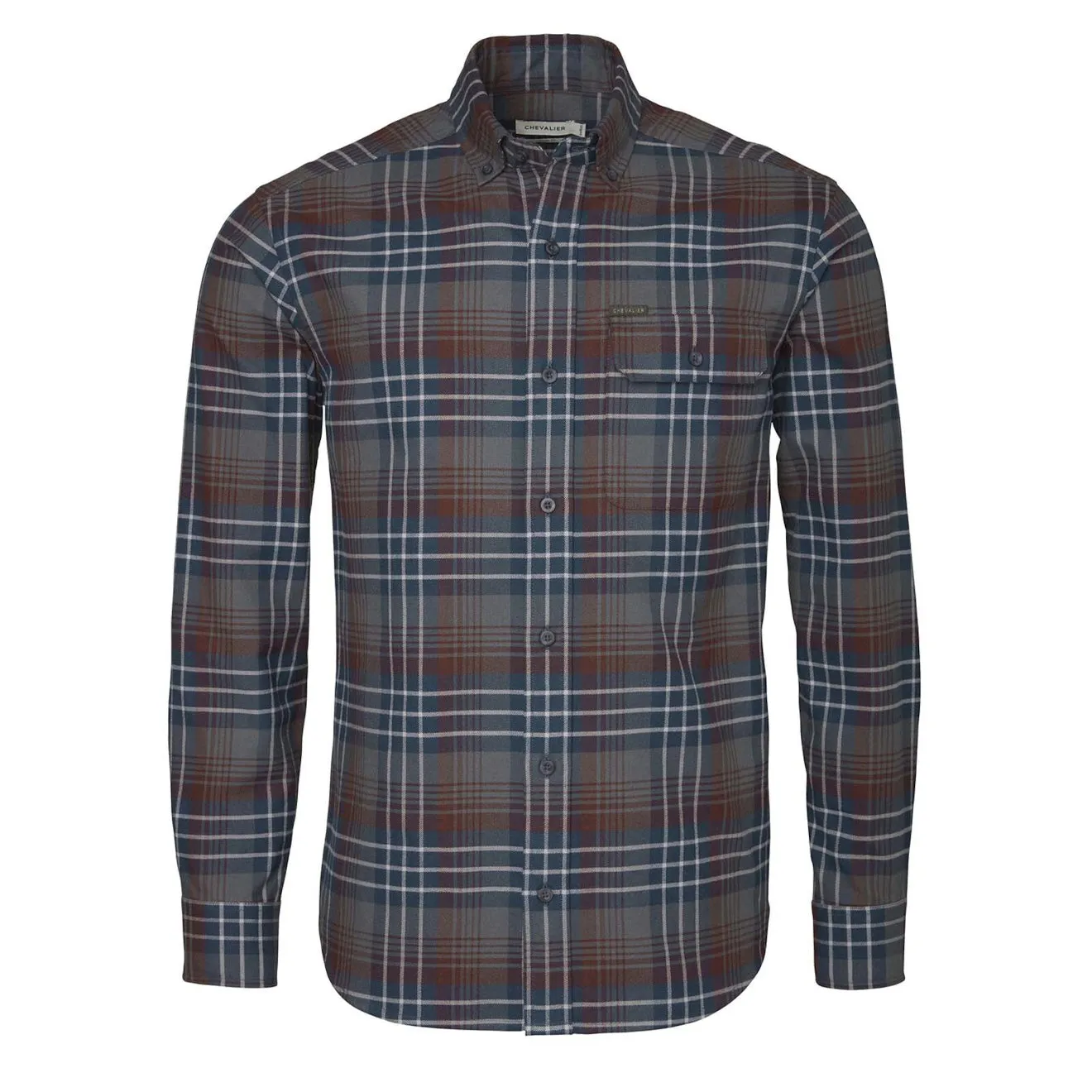 Chemise en flanelle Chevalier Falcon à carreaux rouille