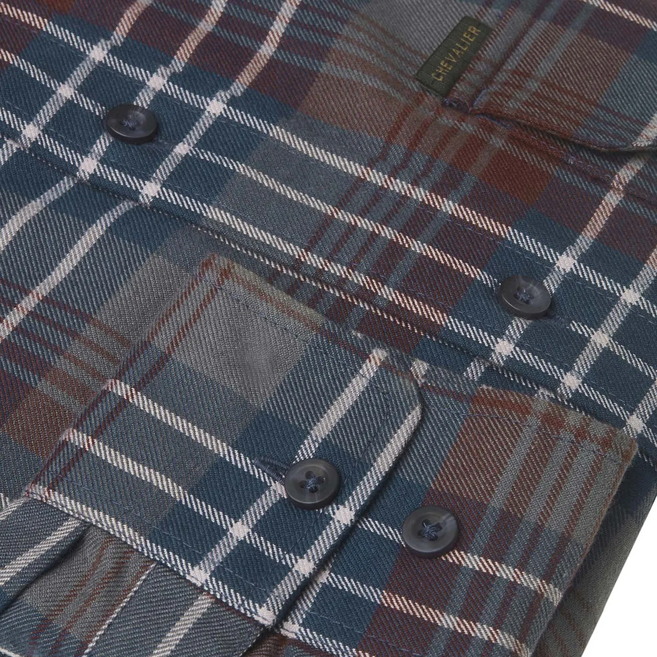 Chemise en flanelle Chevalier Falcon à carreaux rouille