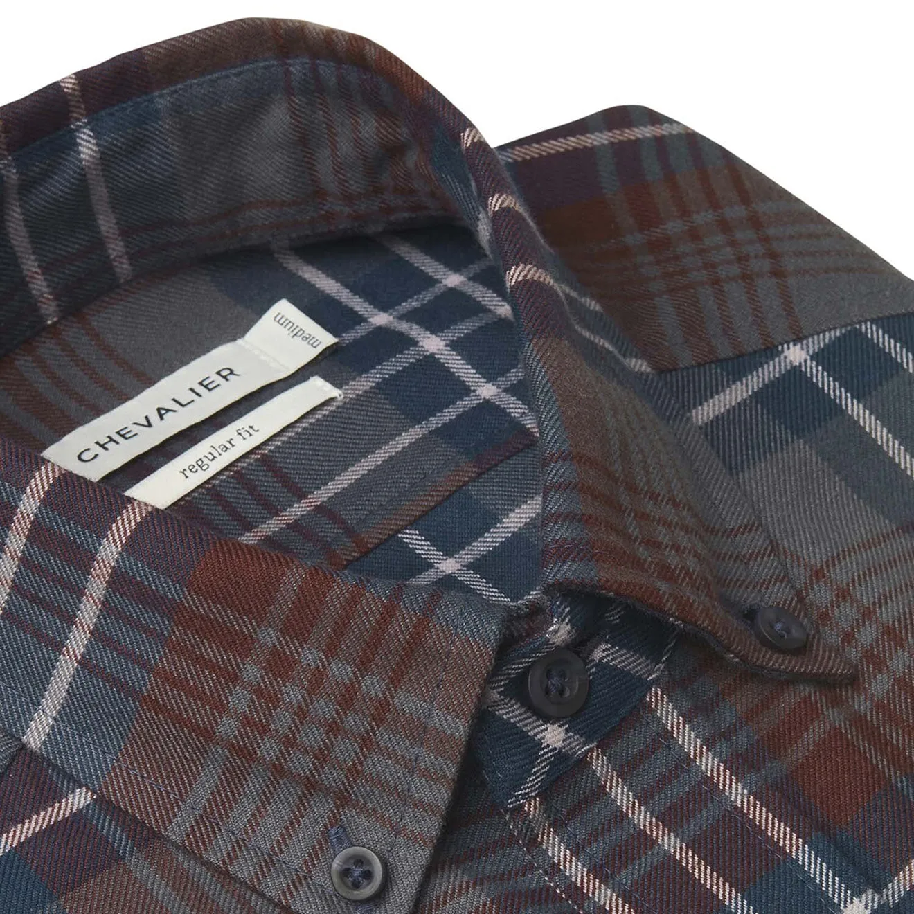 Chemise en flanelle Chevalier Falcon à carreaux rouille