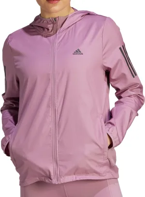 Vêtements Adidas Femme adidas Own The Run Veste coupe-vent à capuche pour femme - Rose