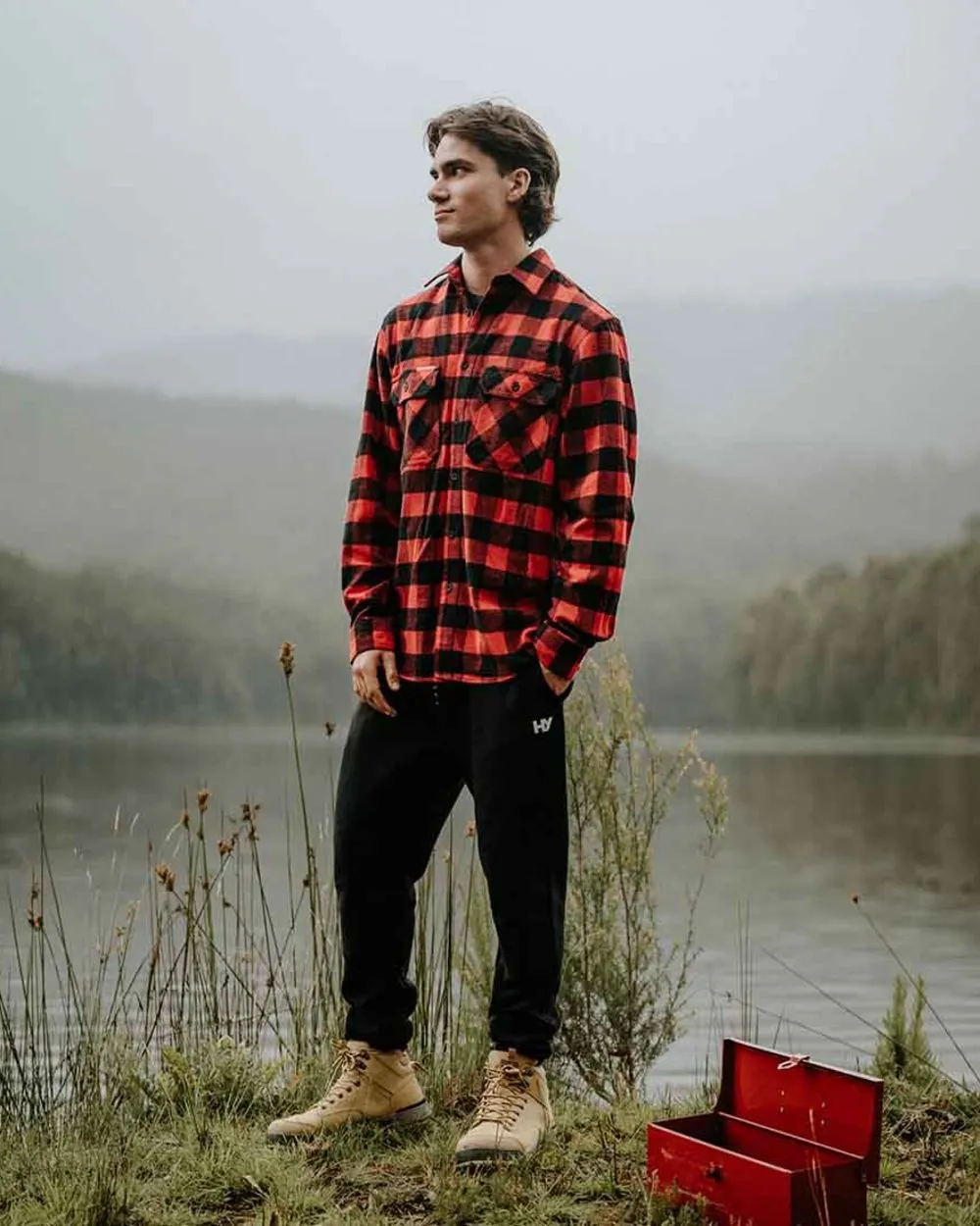 Vêtement Hard-Yakka Chemise à carreaux en flanelle à manches longues pour hommes Hard Yakka