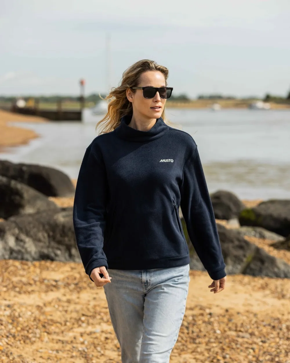 Pull-over en polaire classique pour femmes Musto