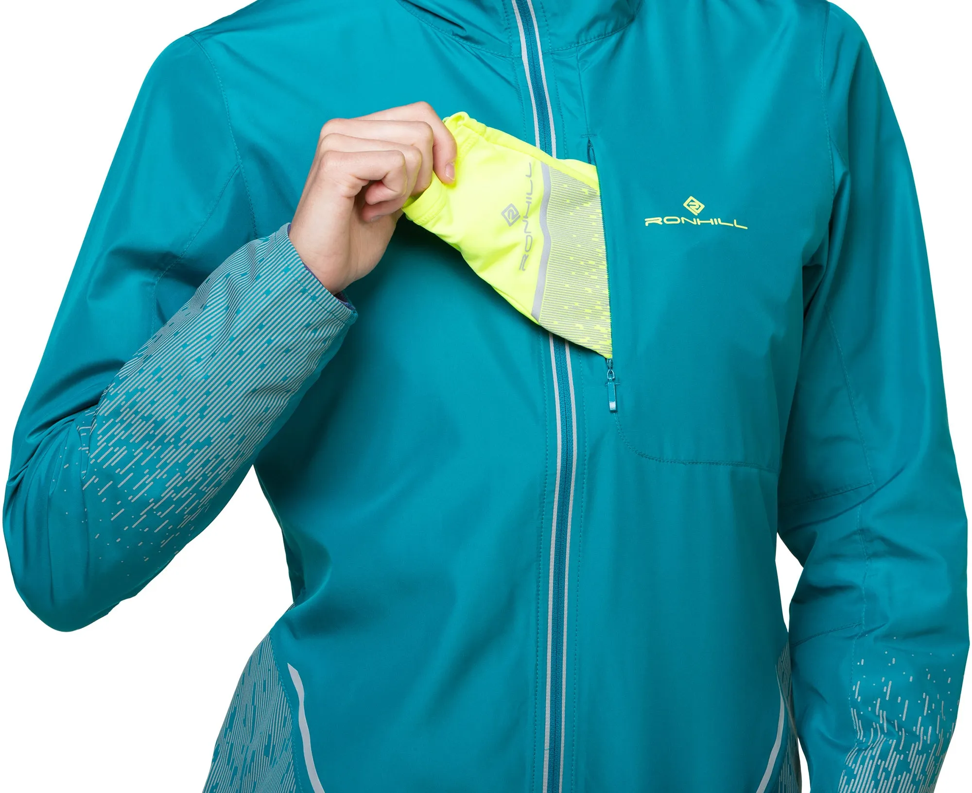 Veste de course technique réfléchissante pour femmes Ronhill - Bleu