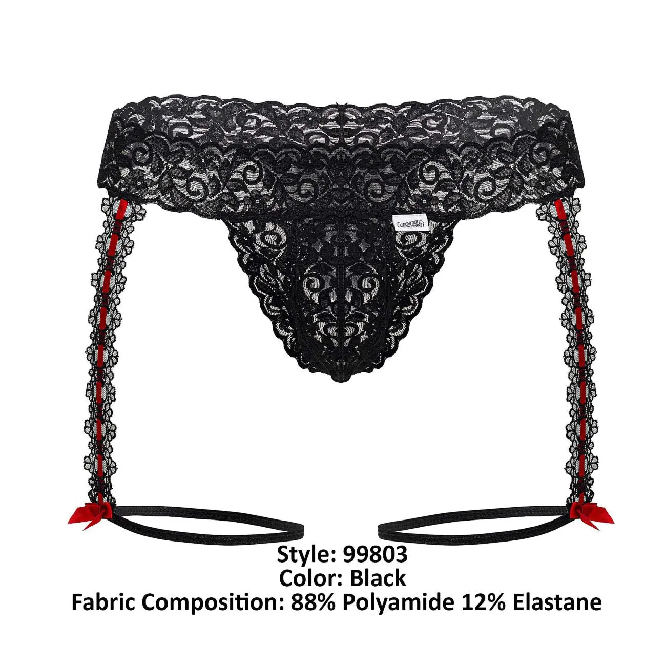 Vêtements_Candyman_Sous-vêtements Dentelle Jarretelles Strings