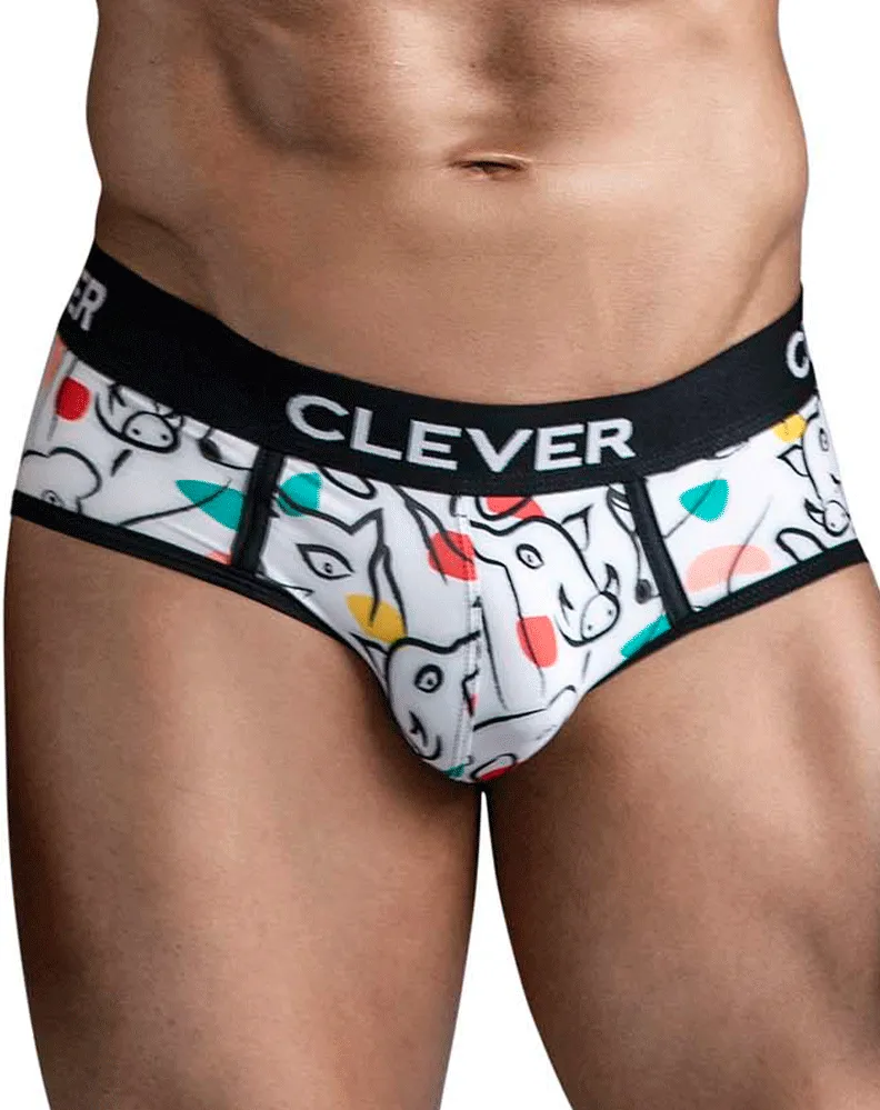 Sous-vêtements intelligents pour hommes Clever 1726 Slip Grange Blanc