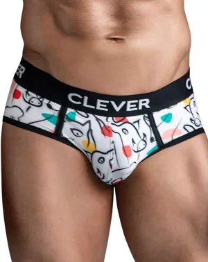 Sous-vêtements intelligents pour hommes Clever 1726 Slip Grange Blanc