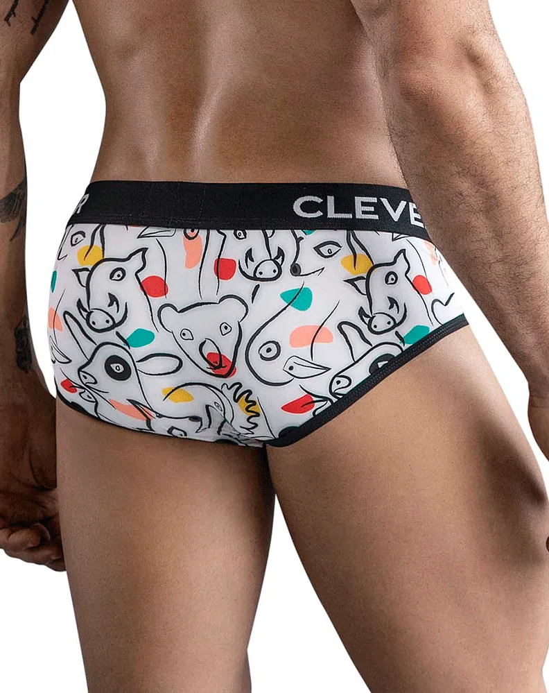 Sous-vêtements intelligents pour hommes Clever 1726 Slip Grange Blanc
