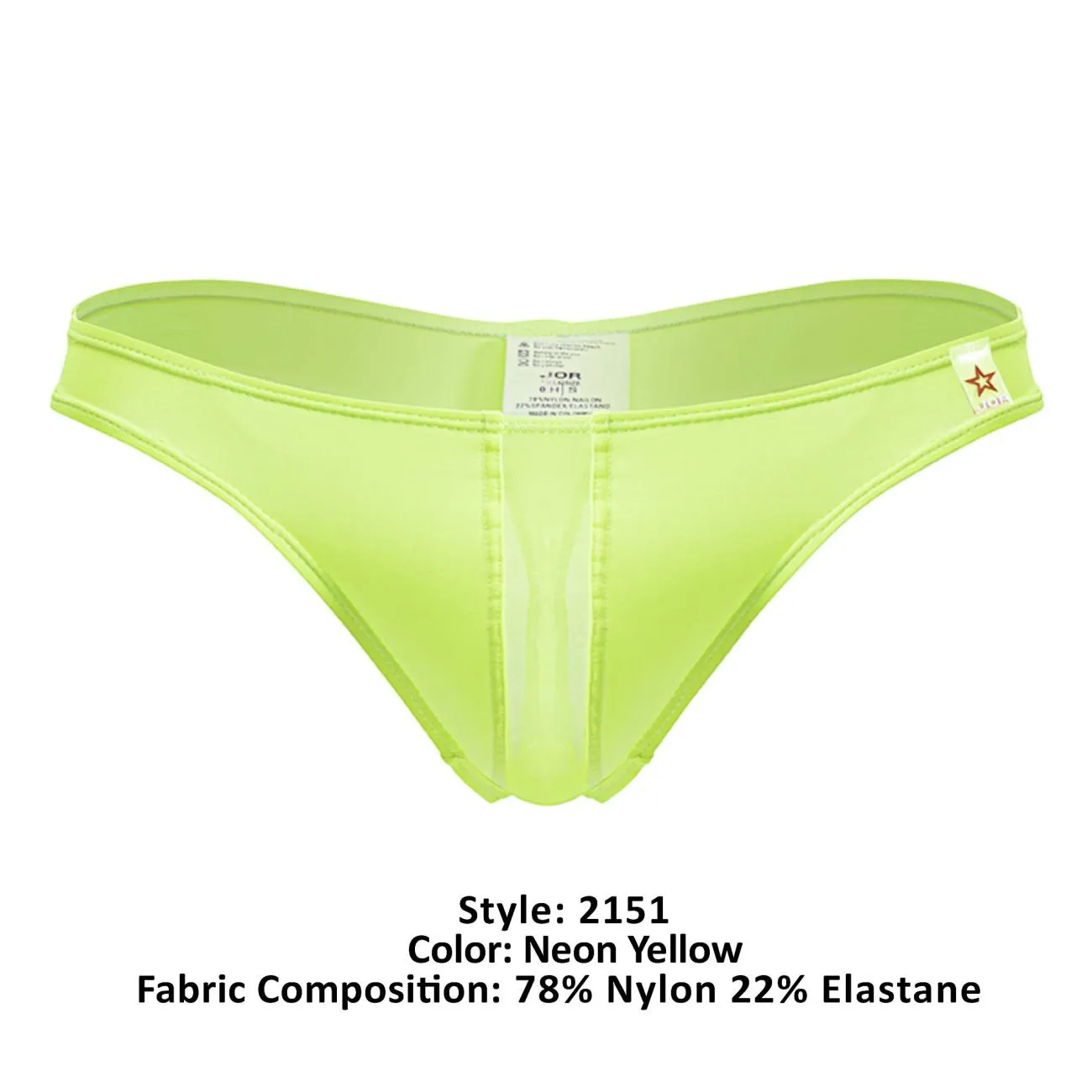 Sous-vêtements Homme JOR 2151 String Apolo Couleur Jaune Néon