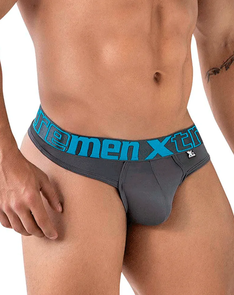 Vêtements_Xtremen_Sous-vêtements Xtremen 91208b Microfibre Strings Gris
