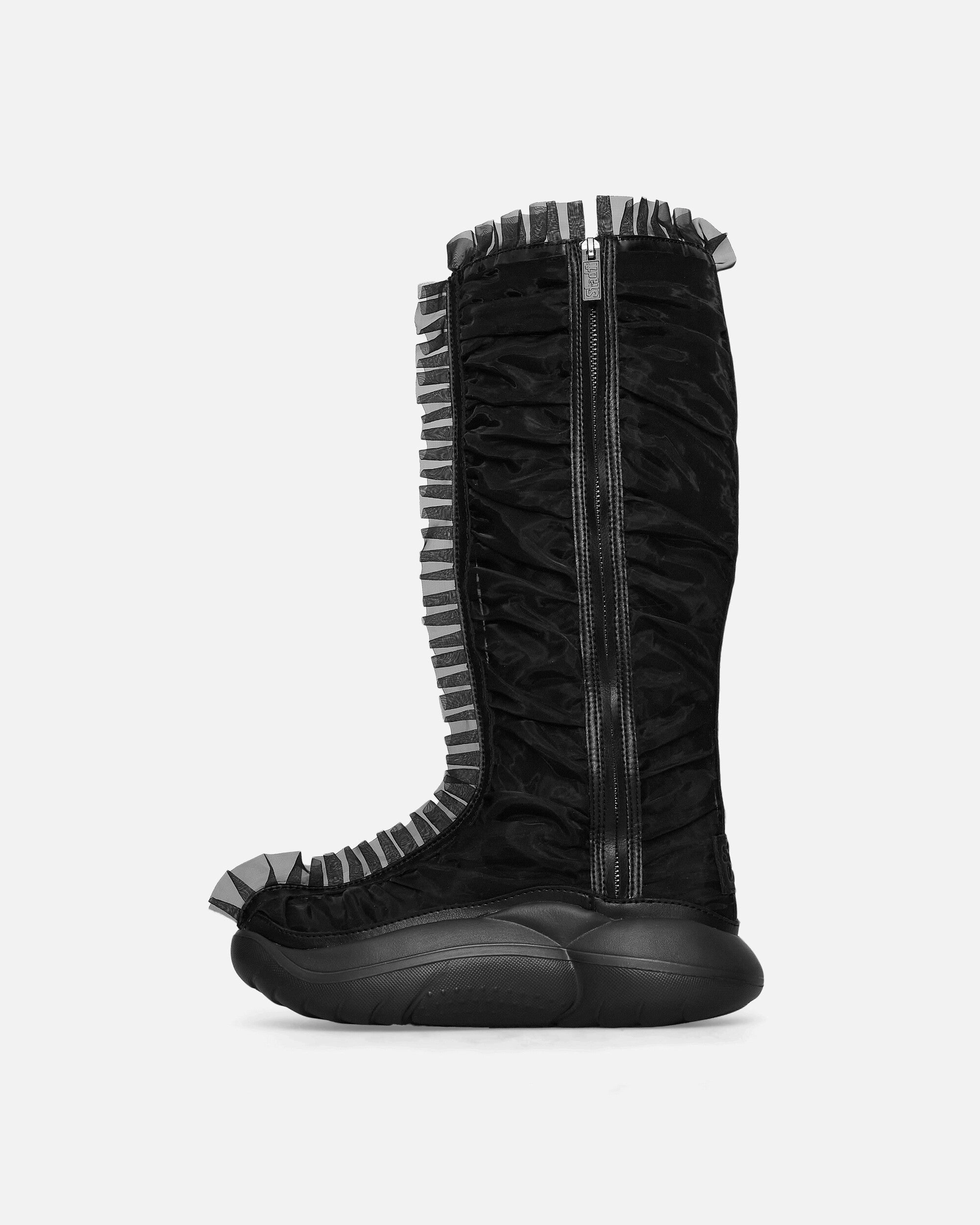 Bottes hautes à volants Collina Strada Noir