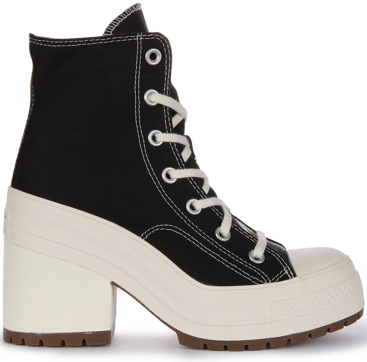 Converse A05347C Chaussures à Lacets Chuck 70 Talon pour Femmes en Noir et Blanc Converse