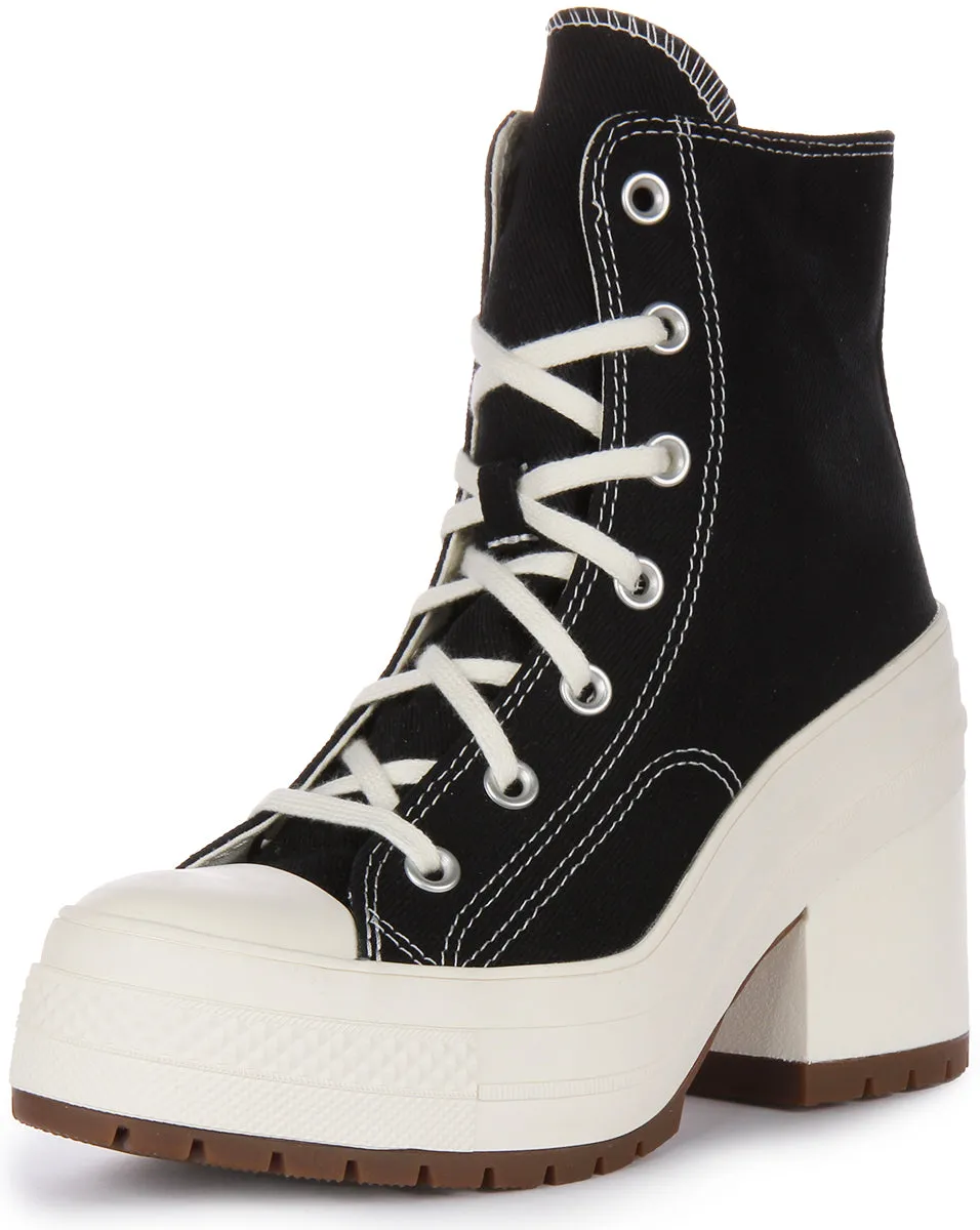 Converse A05347C Chaussures à Lacets Chuck 70 Talon pour Femmes en Noir et Blanc Converse
