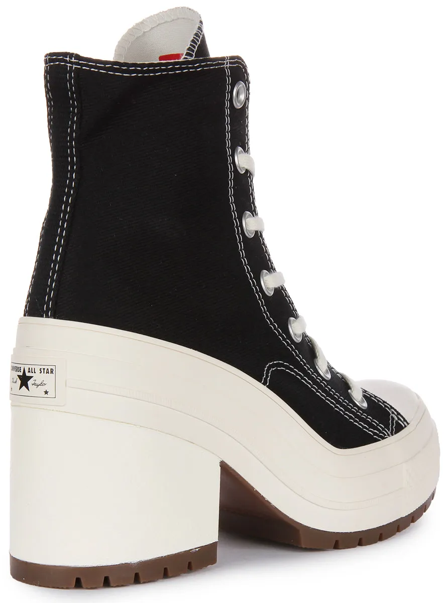 Converse A05347C Chaussures à Lacets Chuck 70 Talon pour Femmes en Noir et Blanc Converse