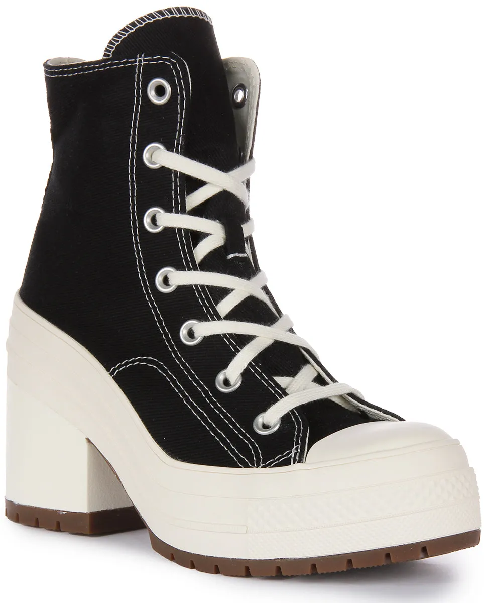 Converse A05347C Chaussures à Lacets Chuck 70 Talon pour Femmes en Noir et Blanc Converse