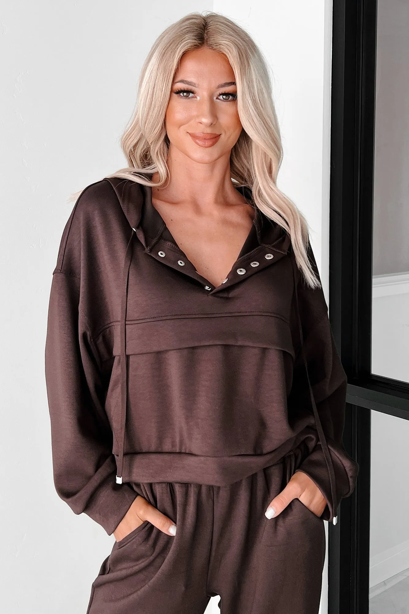 Ensemble de sweat à capuche et pantalon de survêtement Cool As A Cucumber (Chocolat)