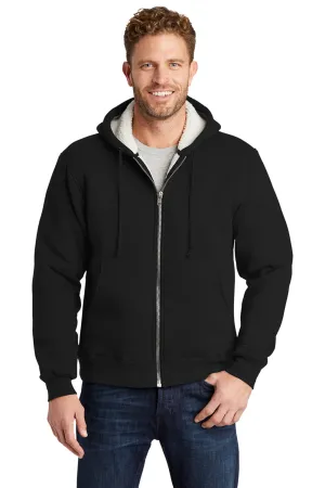 CornerStone Sweat à capuche pour hommes résistant à l'eau avec fermeture éclair complète et poches - Noir