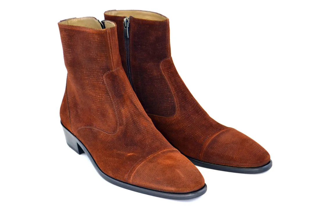 Corrente 1547 Bottines Suédées à Enfiler - Tabac