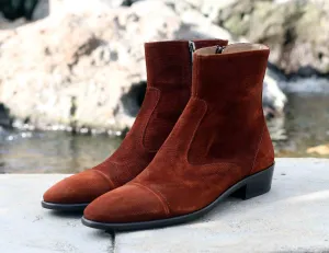 Corrente 1547 Bottines Suédées à Enfiler - Tabac