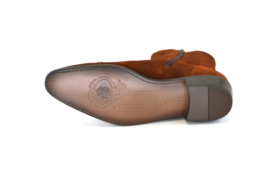 Corrente 1547 Bottines Suédées à Enfiler - Tabac