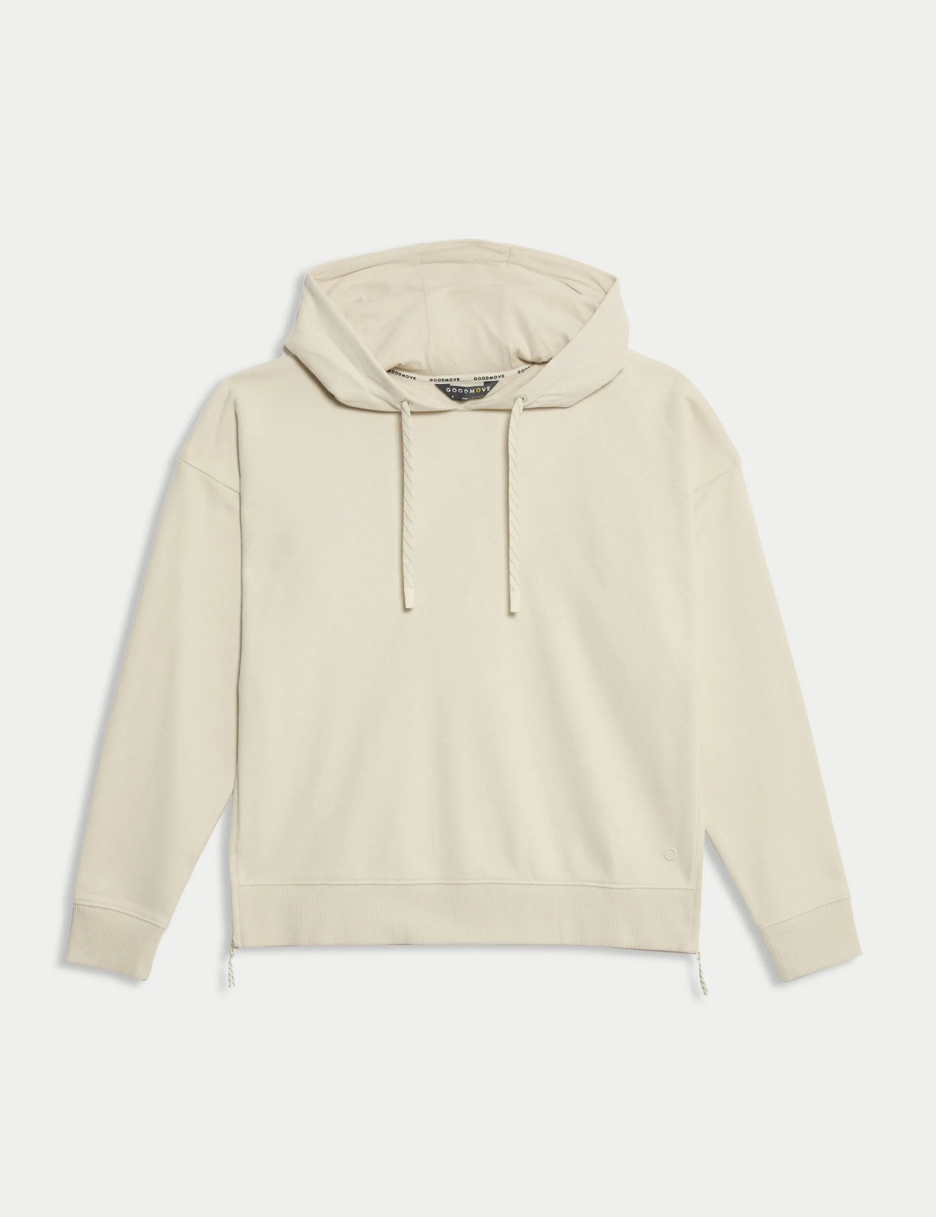 Pull à capuche décontracté en maille riche en coton - Ivoire