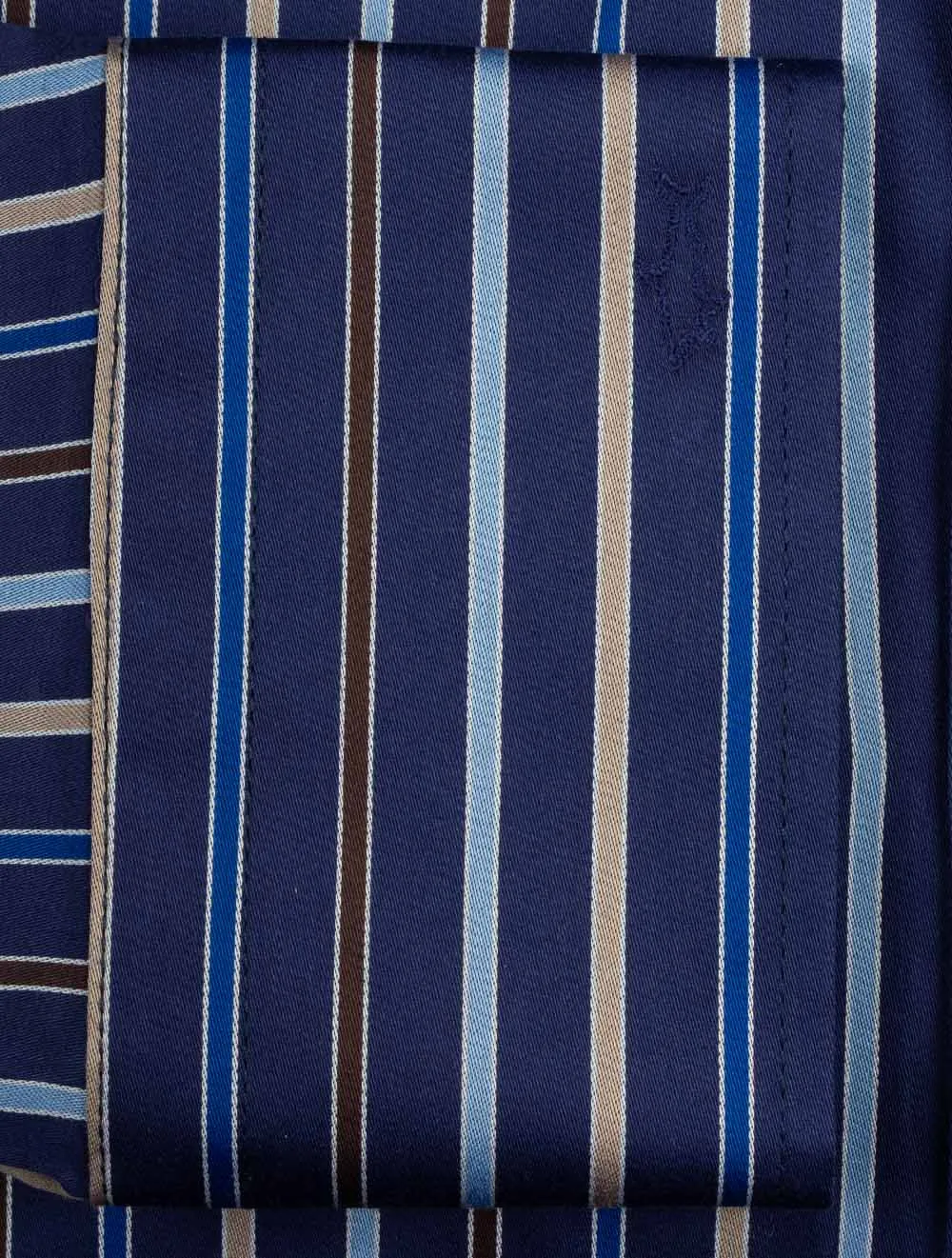 Chemise en Satin de Coton Bleue