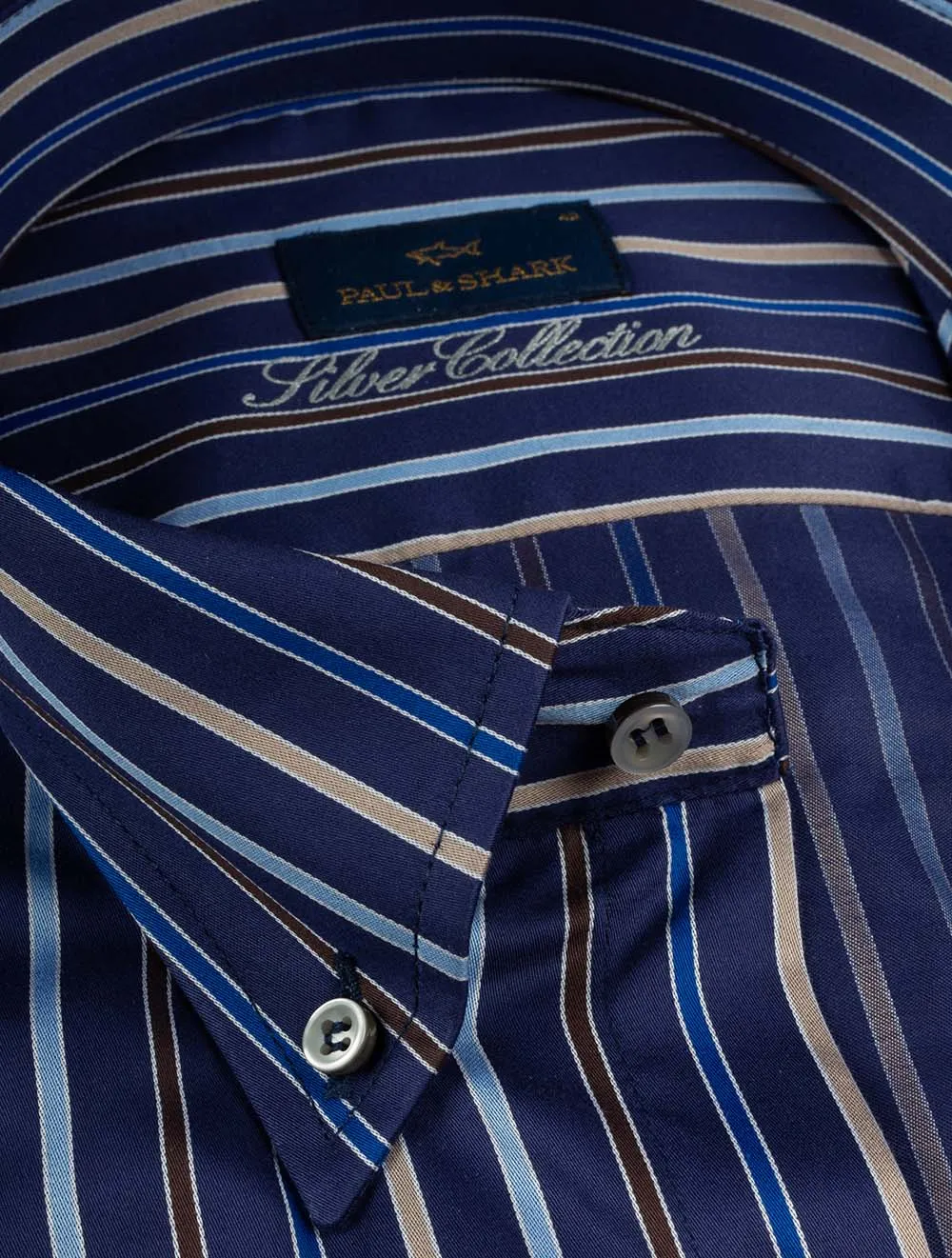 Chemise en Satin de Coton Bleue