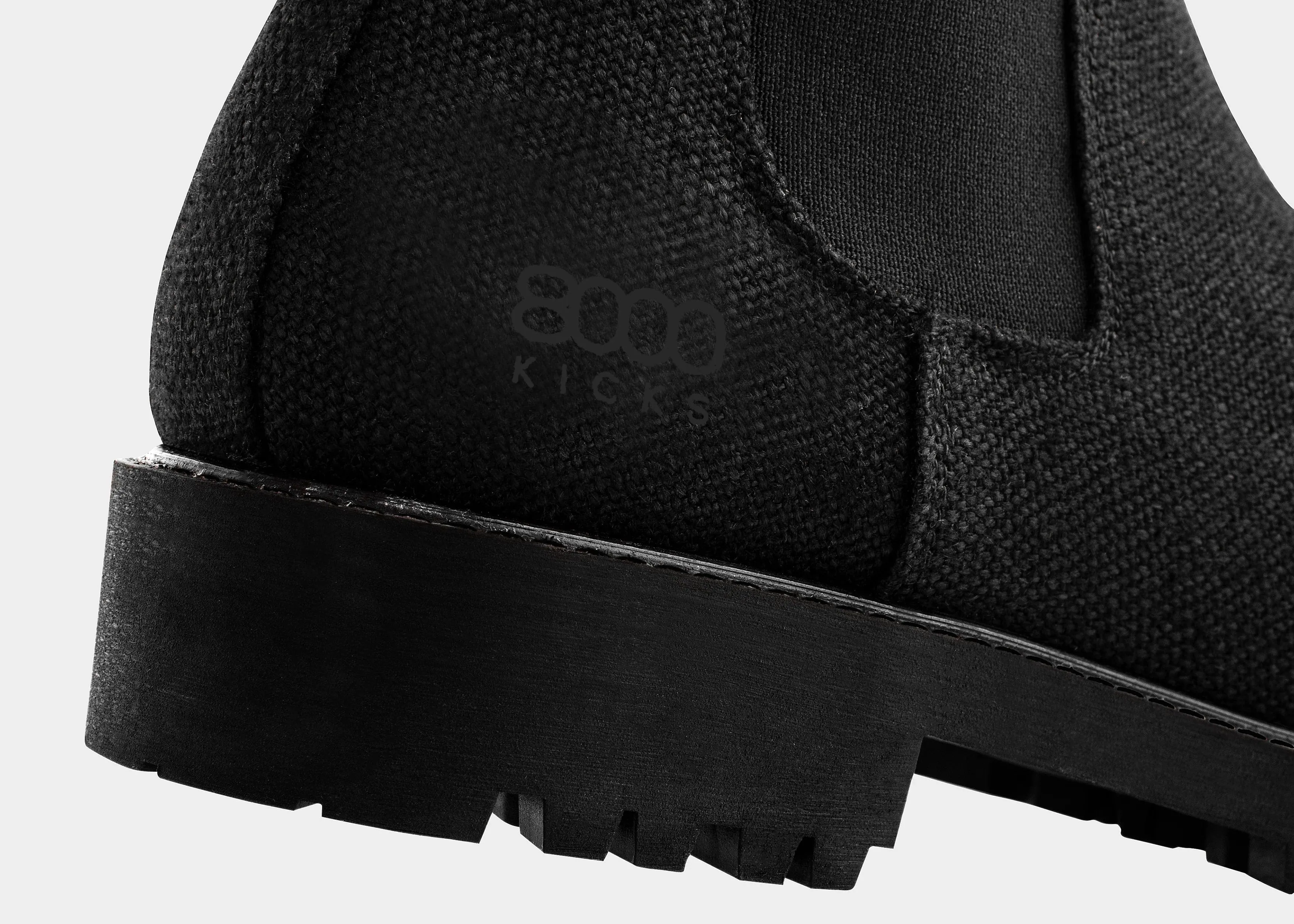 Bottes Chelsea Vegan en Chanvre pour Homme Crossover | Noir Intégral