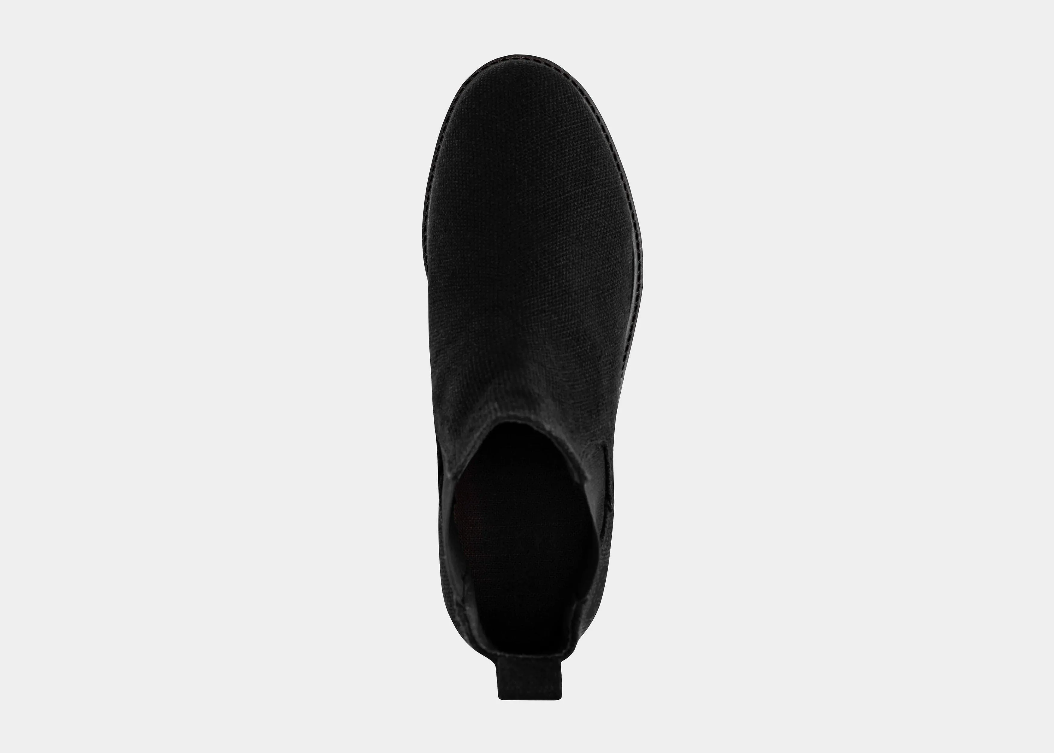 Bottes Chelsea Vegan en Chanvre pour Homme Crossover | Noir Intégral