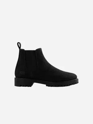 Bottes Chelsea Vegan en Chanvre pour Femme Crossover | Noir Intégral