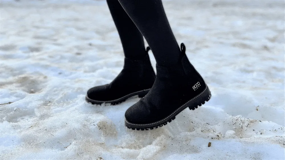 Bottes Chelsea Vegan en Chanvre pour Femme Crossover | Noir Intégral
