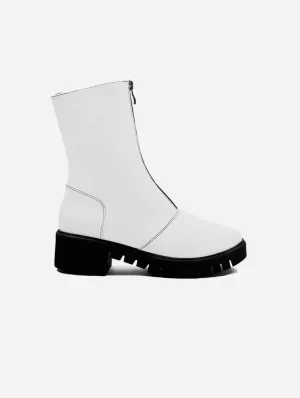 Bottes vegan en cuir de cactus Cyber Desserto® | Blanc