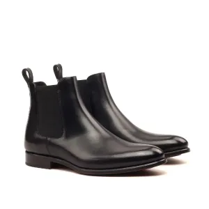 Chaussures Dapperfam Bottes Chelsea en Cuir Italien pour Homme DapperFam Monza en Noir
