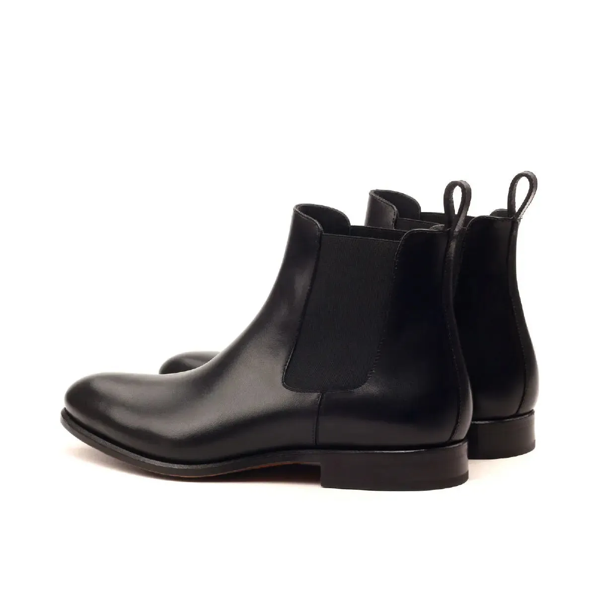 Chaussures Dapperfam Bottes Chelsea en Cuir Italien pour Homme DapperFam Monza en Noir